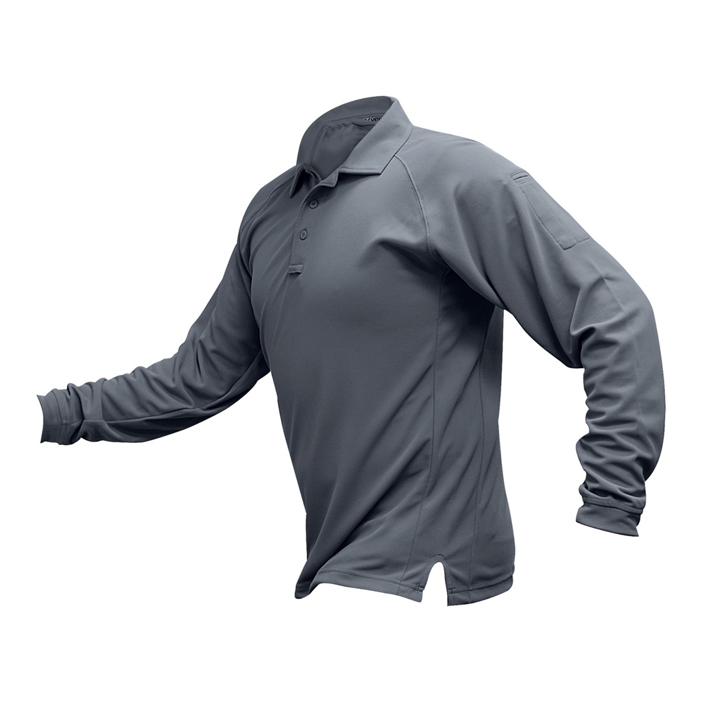 VERTX COLDBLACK L/S POLO GRY MED