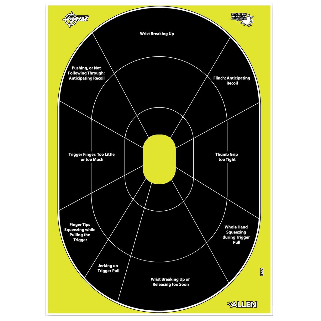 ALLEN EZ AIM 12"X18" HG TRAINER 8PK