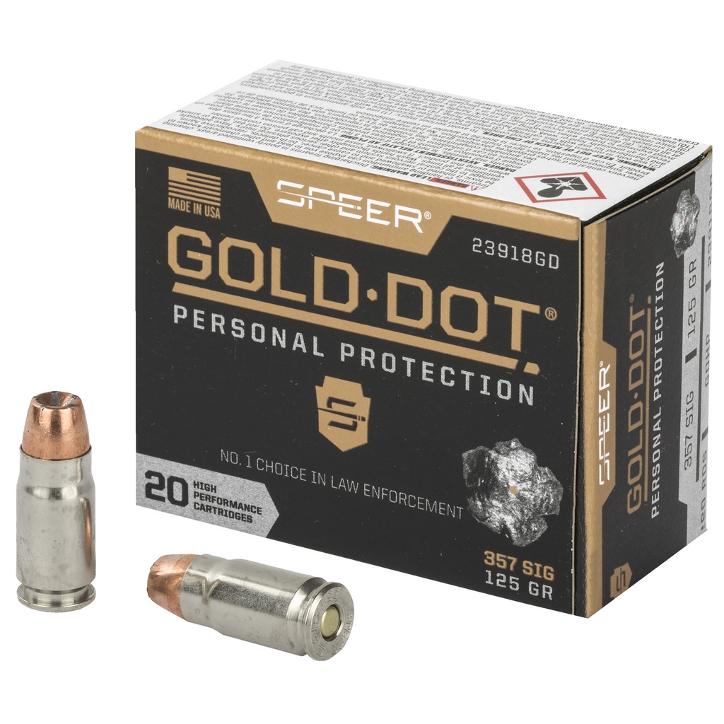 SPR GOLD DOT 357SIG 125GR HP 20/200