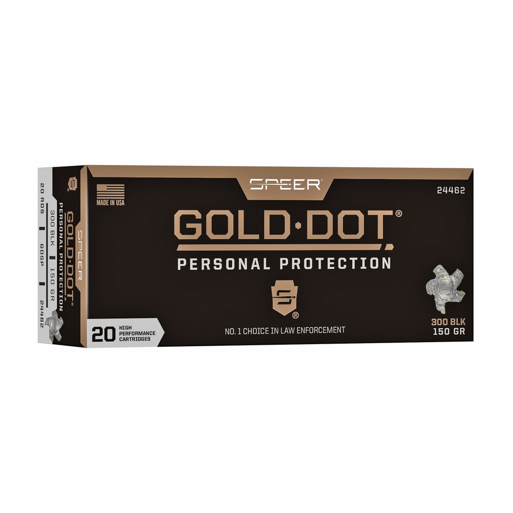 SPR GOLD DOT 300BLK 150GR HP 20/200