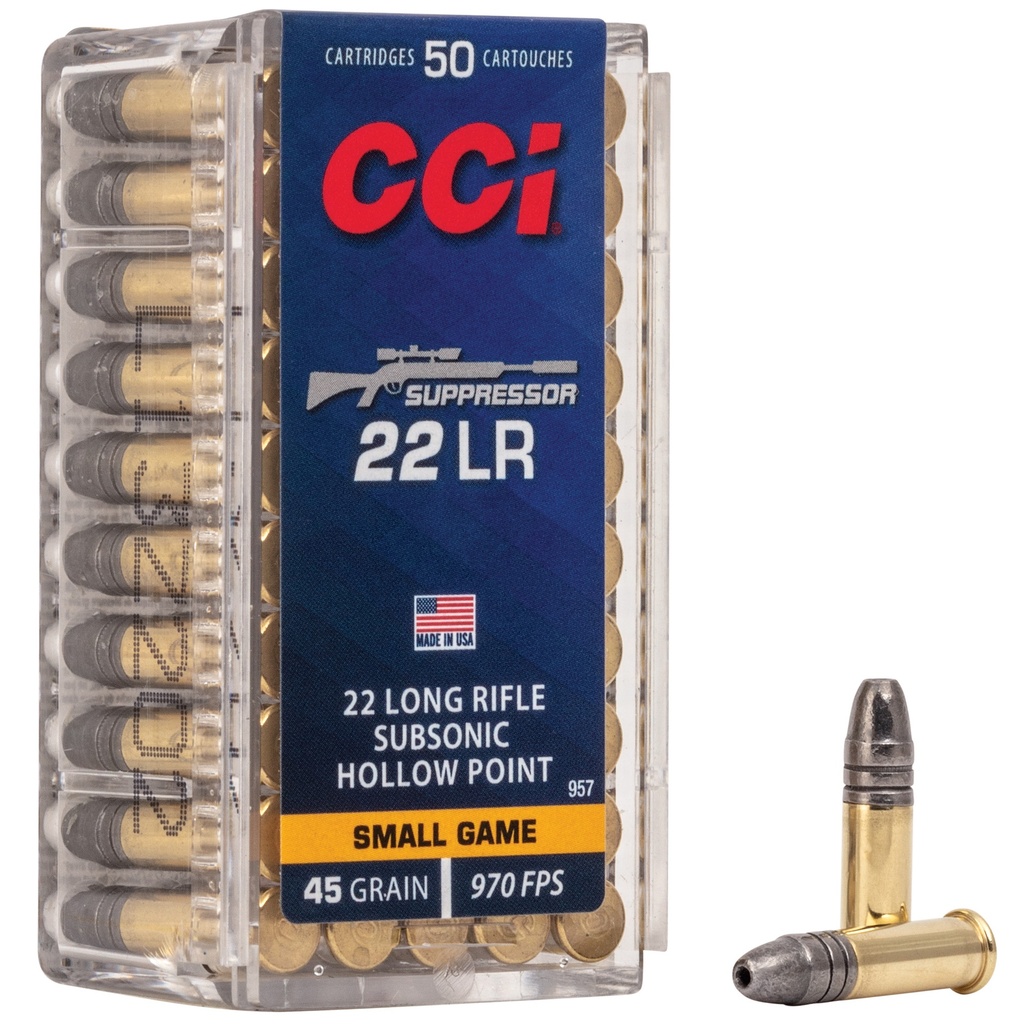 CCI 22LR SUPPRESSOR 45GR HP 50/5000