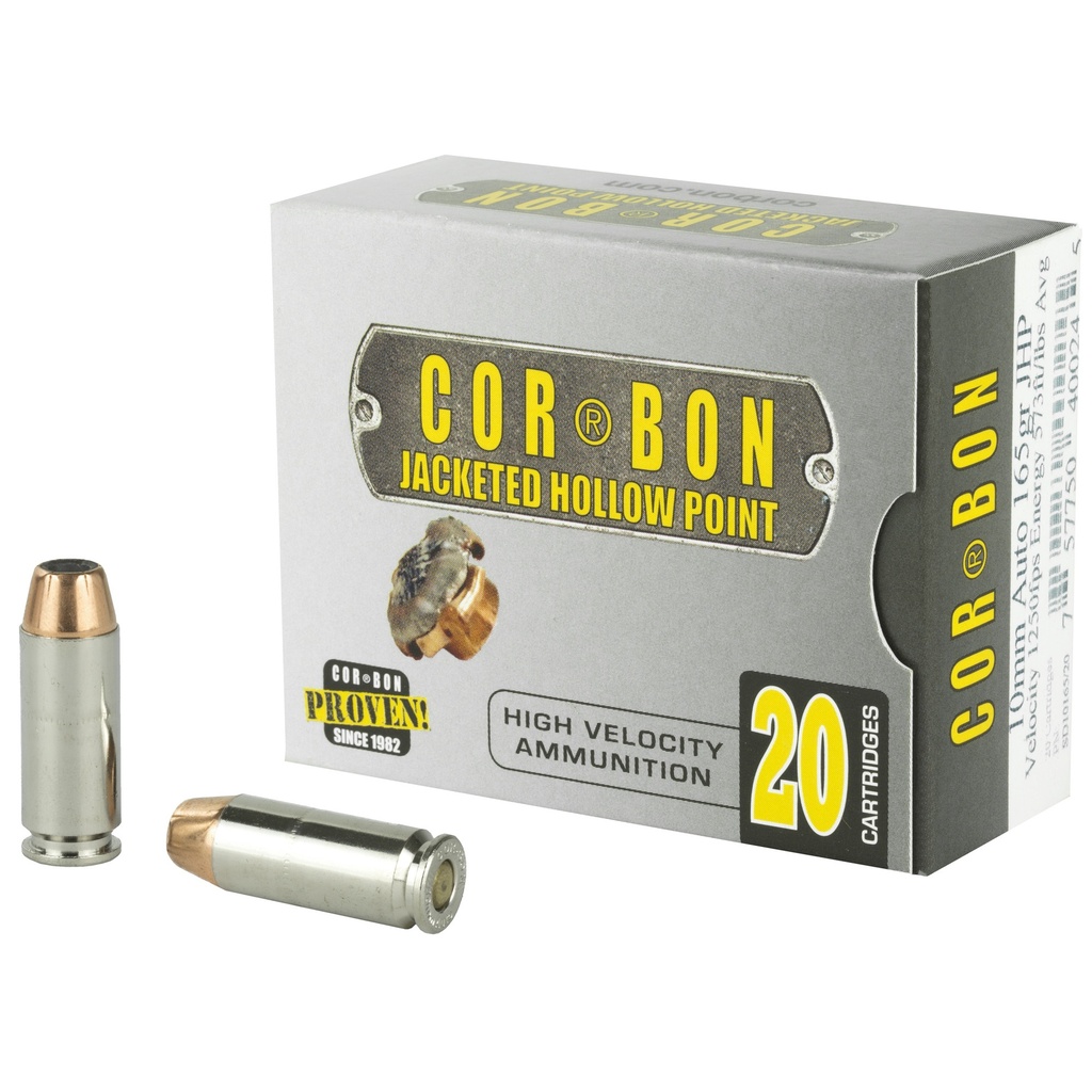 CORBON 10MM 165GR JHP 20/500