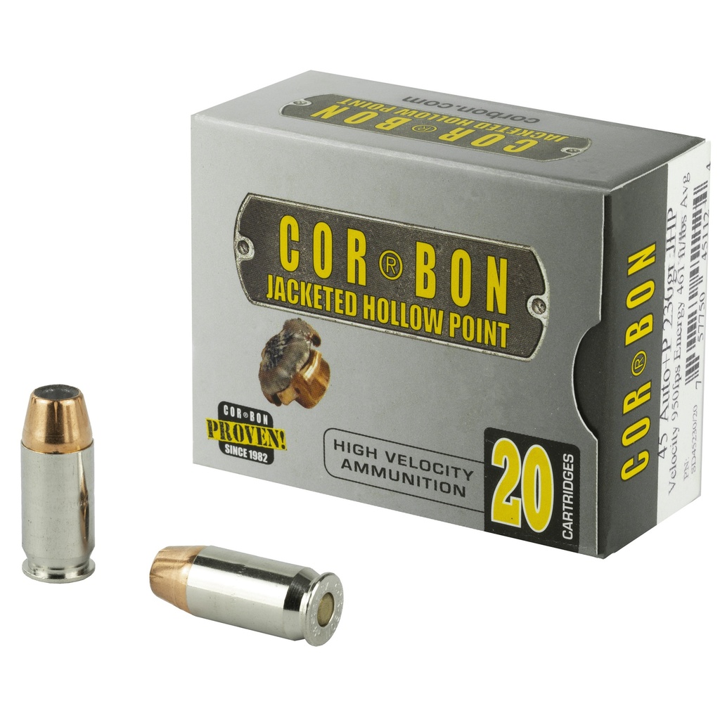 CORBON 45ACP+P 230GR JHP 20/500