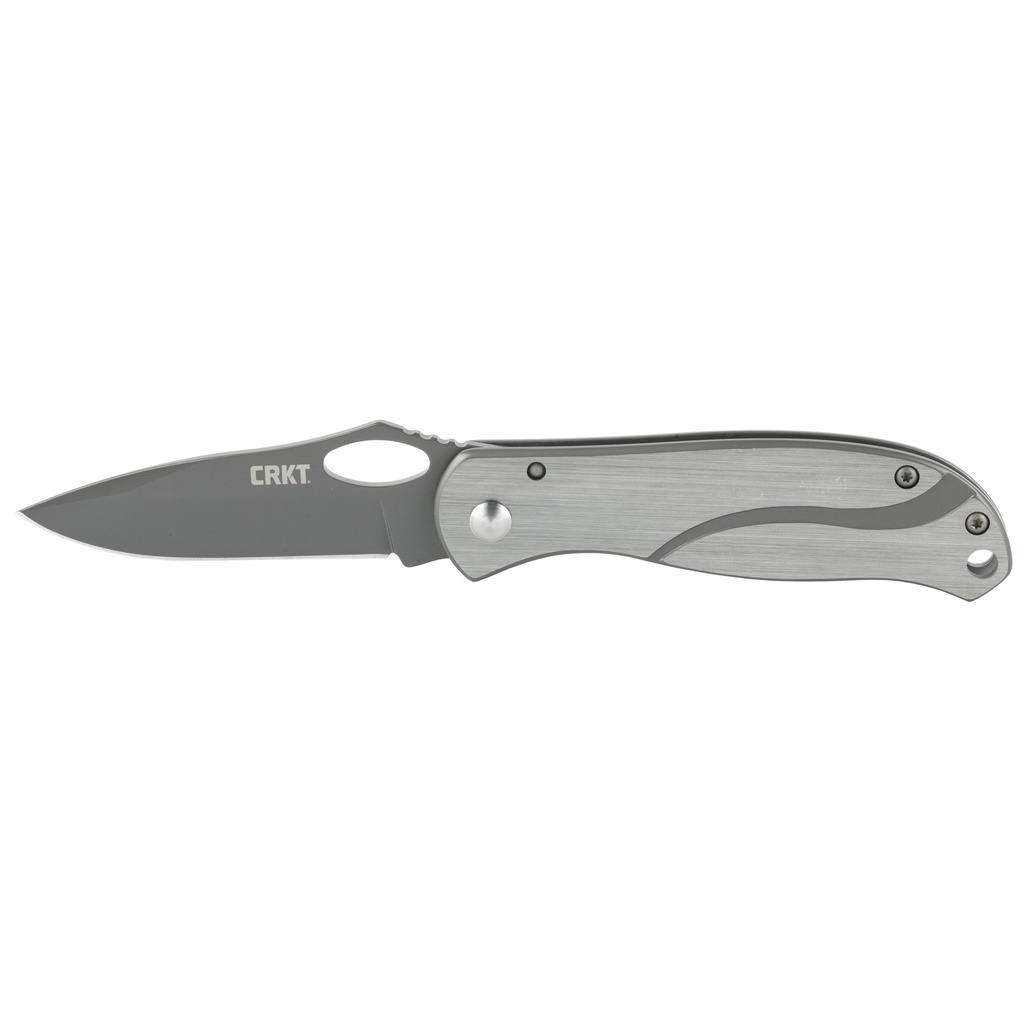 CRKT PAZODA 2.74" PLAIN EDGE SIL/BLK