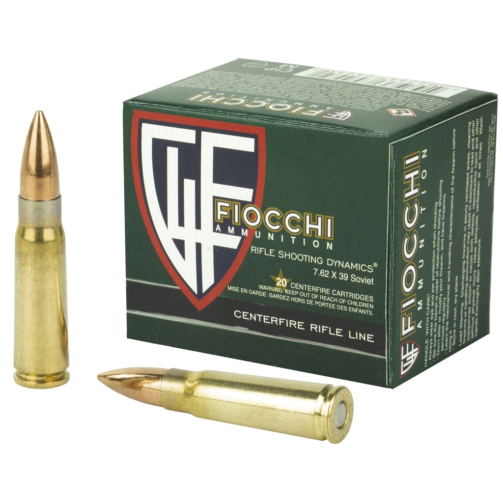 FIOCCHI 7.62X39 FMJ 124GR 20/1000