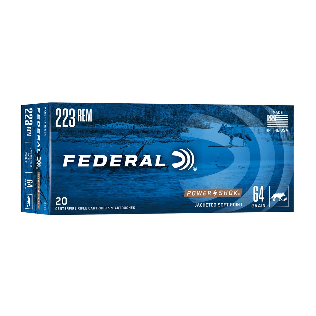 FED PWRSHK 223REM 64 GR SP 20/200