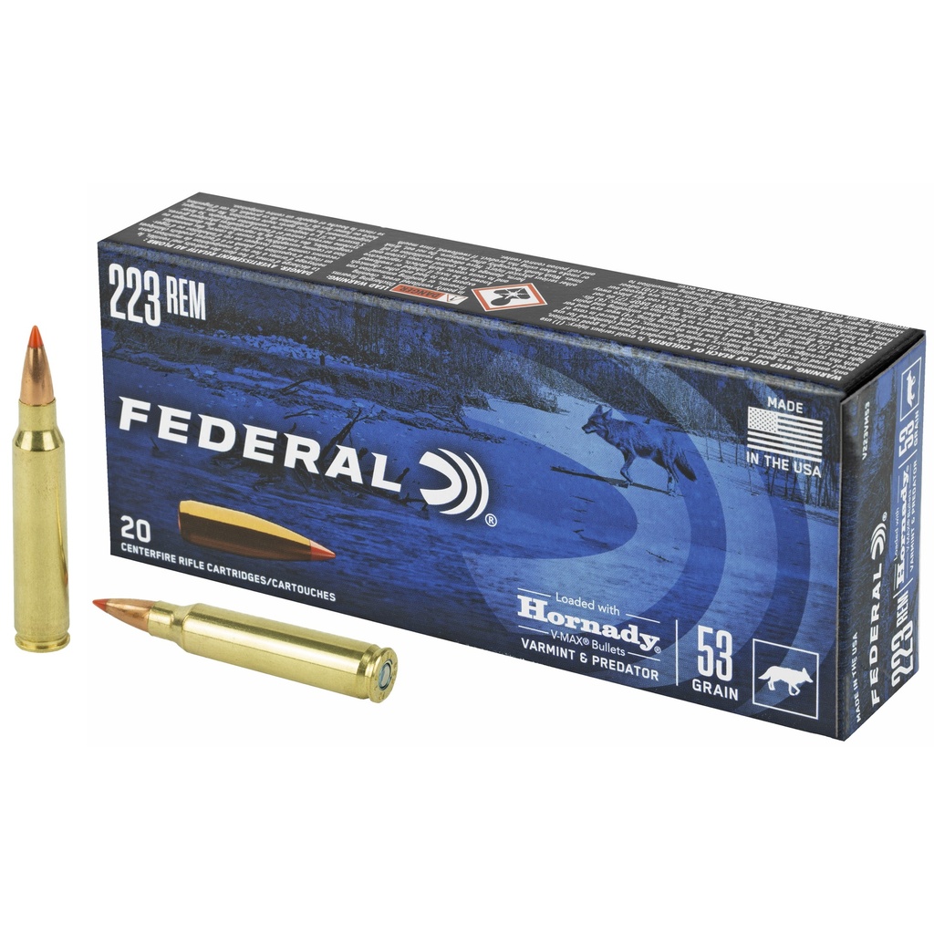 FED V&P 223REM 53GR HRNDY V-MAX 20/2