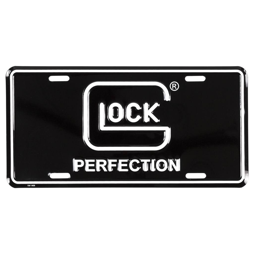GLOCK OEM PERF LICENSE PLATE BLK/WHT