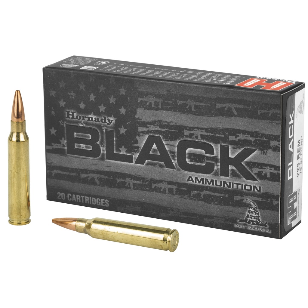 HRNDY BLACK 223REM 75GR BTHP 20/200