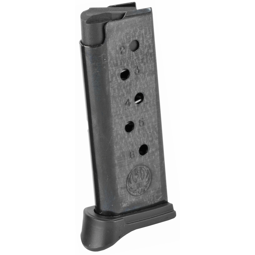 MAG RUGER LCP 380ACP 6RD BL W/EXT