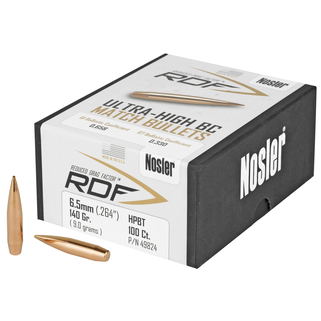 NOSLER RDF 6.5MM 140 HPBT 100CT