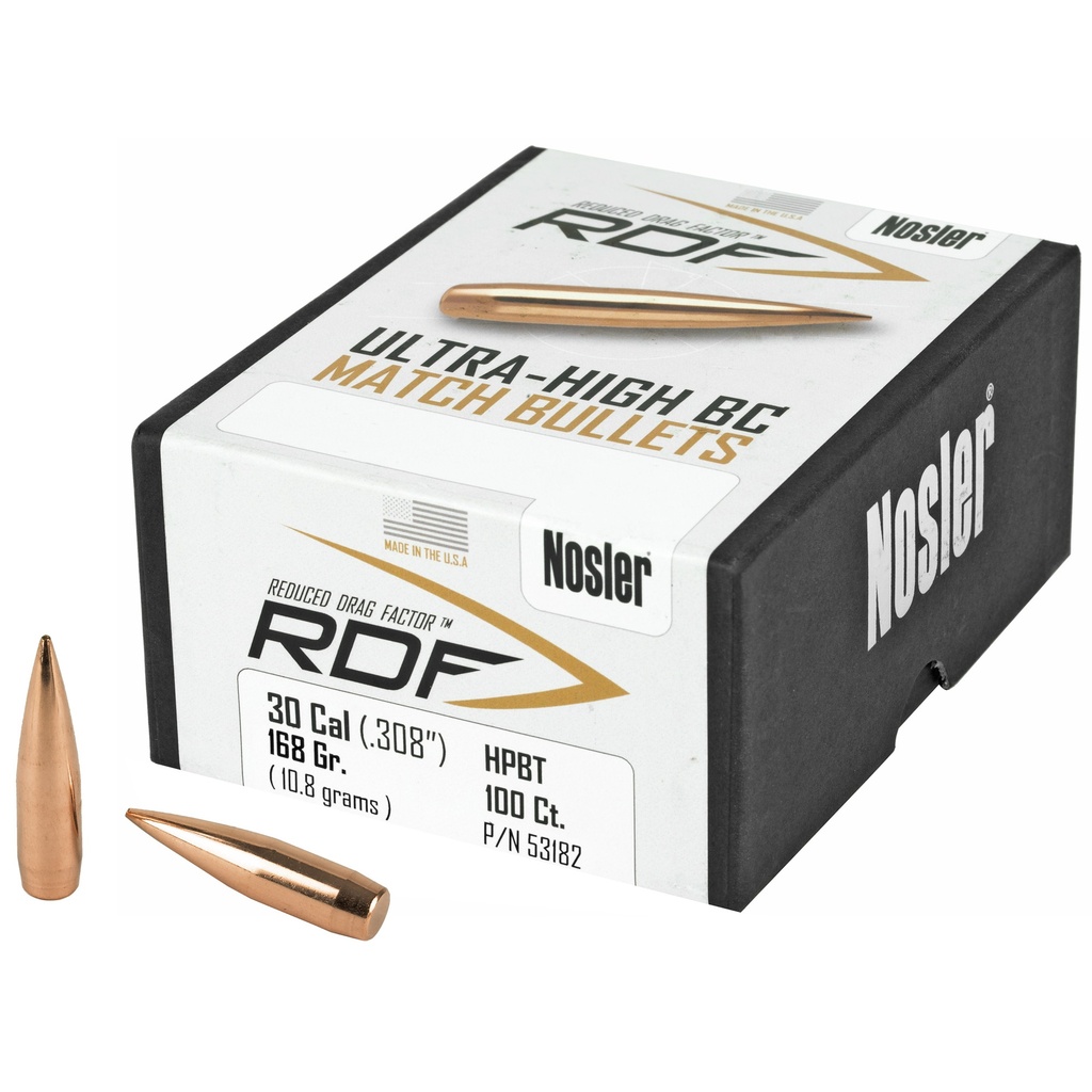 NOSLER RDF 30 CAL 168 HPBT 100CT