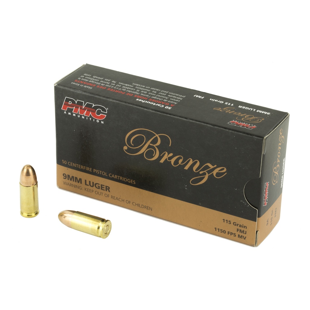 PMC BRNZ 9MM 115GR FMJ 50/1000