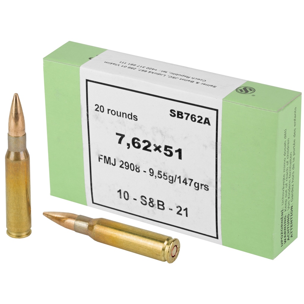 S&B 762X51 147GR FMJ 20/600