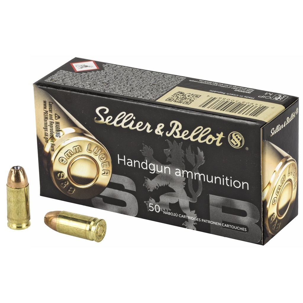 S&B 9MM 124GR JHP 50/1000