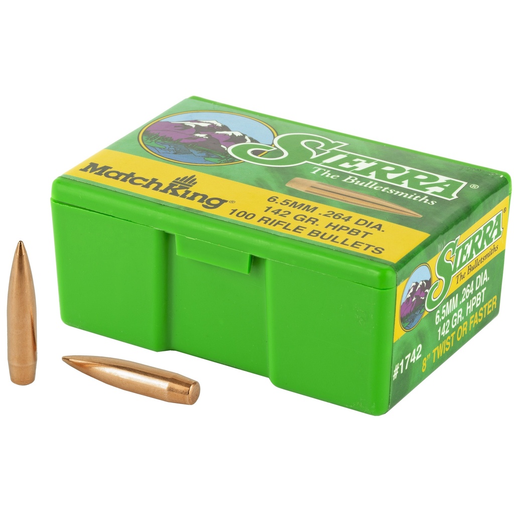 SIERRA MATCHKING .264 142GR 100CT