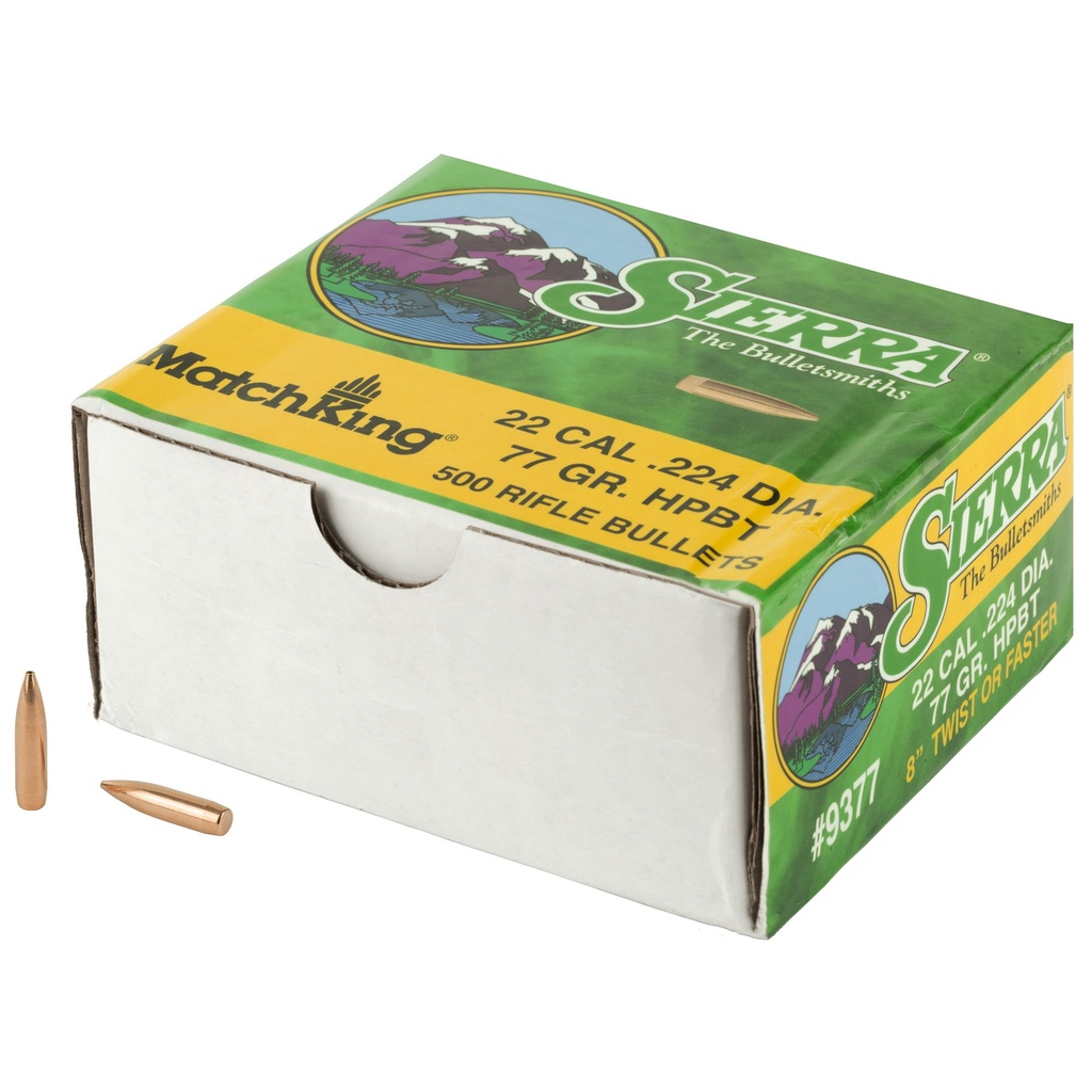 SIERRA MATCHKING .224 77GR 500CT