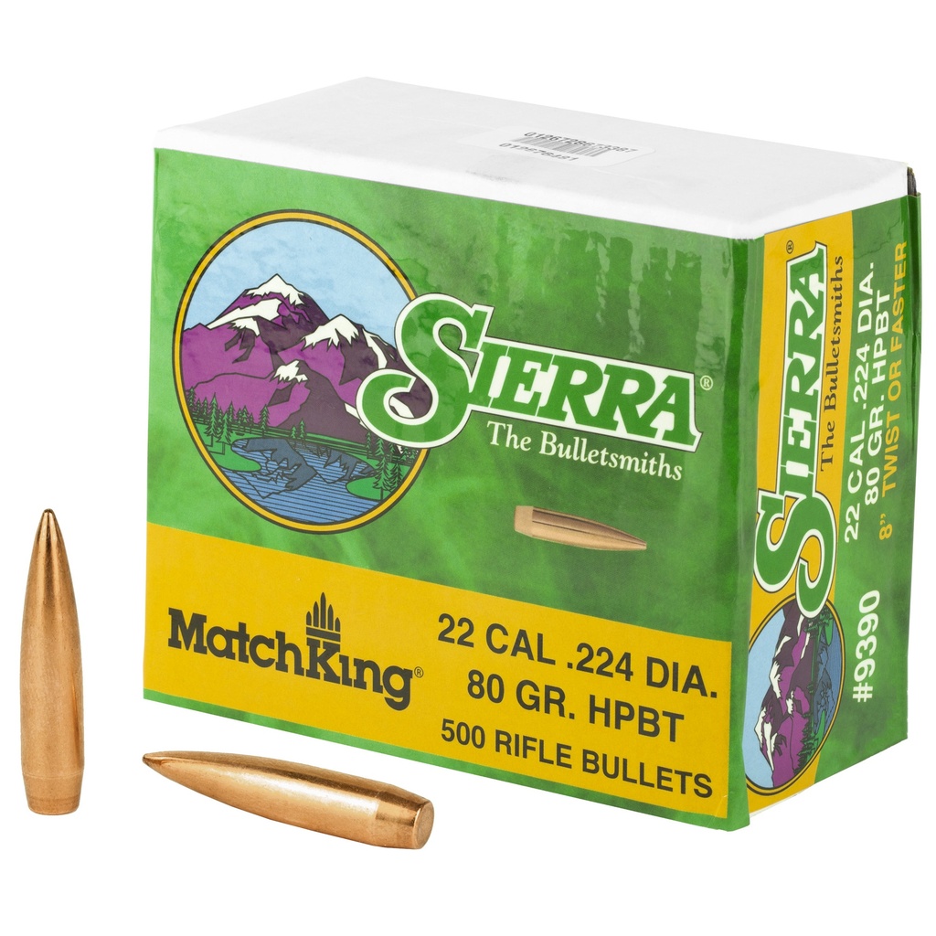 SIERRA MATCHKING .224 80GR 500CT