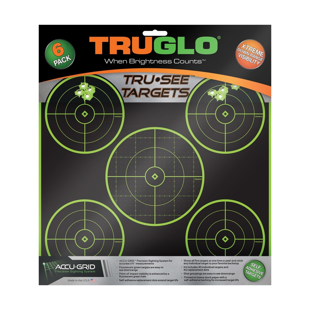 TRUGLO TRU-SEE 5 BULL TGT 12X12 6PK