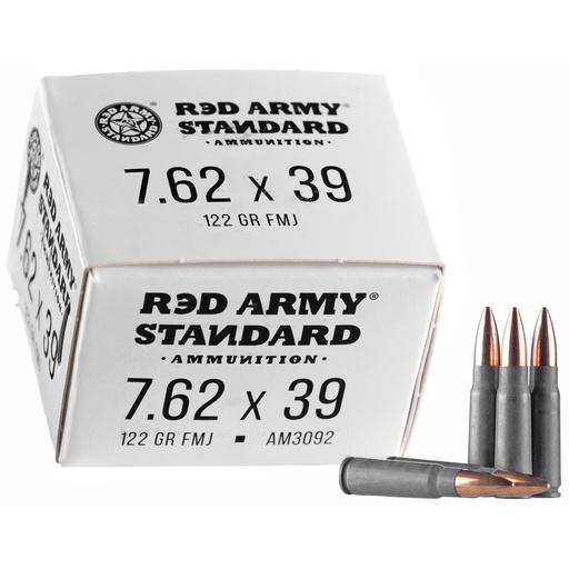 [CARASAM3092] RED ARMY STD WHT 762X39 20/1000