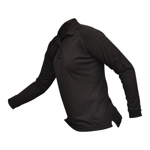 [VTX4030P-BK-LARGE] VERTX COLDBLACK WMN L/S POLO BLK LRG