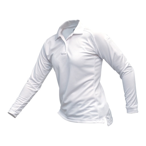 [VTX4030P-WH-MEDIUM] VERTX COLDBLACK WMN L/S POLO WHT MED