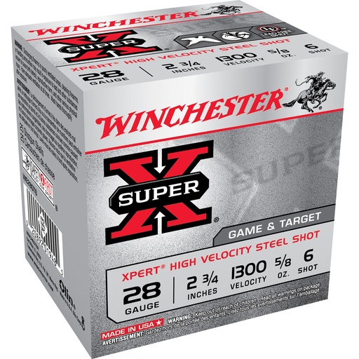 [WNWE28GT6] WIN SPR-X XPT 28GA 2.75" #6 25/250