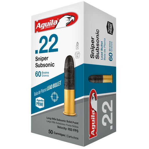 [AGA1B220112] AGUILA 22LR SNIPER SUB 60GR 50/1000