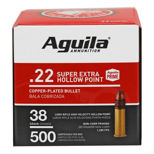 [AGA1B221118] AGUILA 22LR HV HP 38 GR 500 PACK