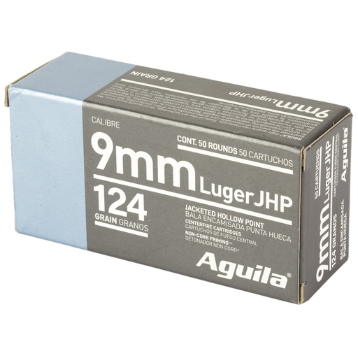 [AGA1E092125] AGUILA 9MM 124GR JHP 50/500