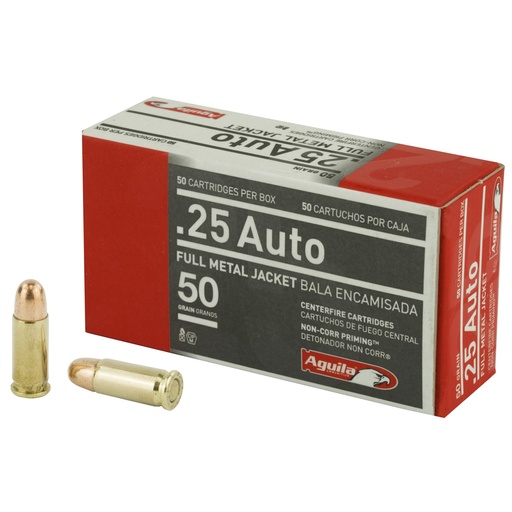 [AGA1E252110] AGUILA 25ACP 50GR FMJ 50/1000