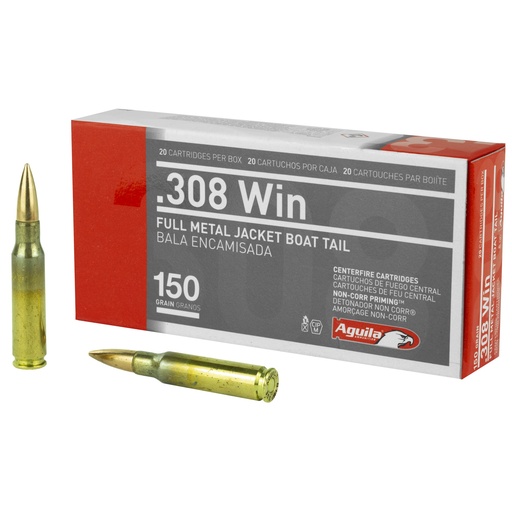 [AGA1E308110] AGUILA 308WIN 150GR FMJBT 20/500