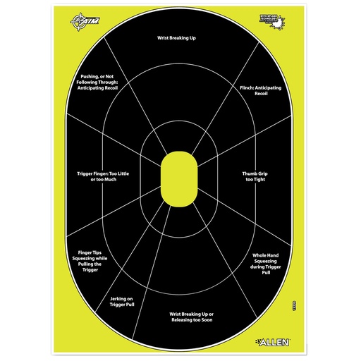 [ALN15220] ALLEN EZ AIM 12"X18" HG TRAINER 8PK