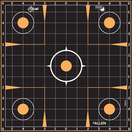 [ALN15314] ALLEN EZ AIM 12"X12" SIGHT-IN 5PK