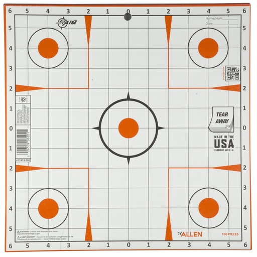 [ALN15333-100] ALLEN EZAIM PAPER 12" BULLSEYE 100PK