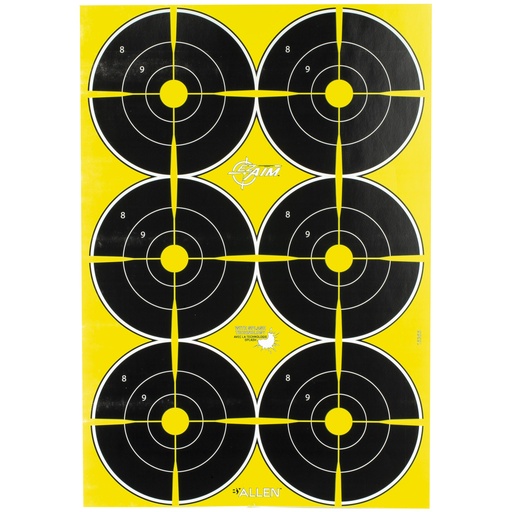 [ALN15355] ALLEN EZ AIM 12"X18" BULLSEYE 8PK