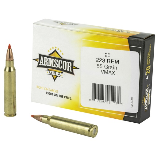 [ARMAC223-5N] ARMSCOR 223REM 55GR VMAX 20/1000