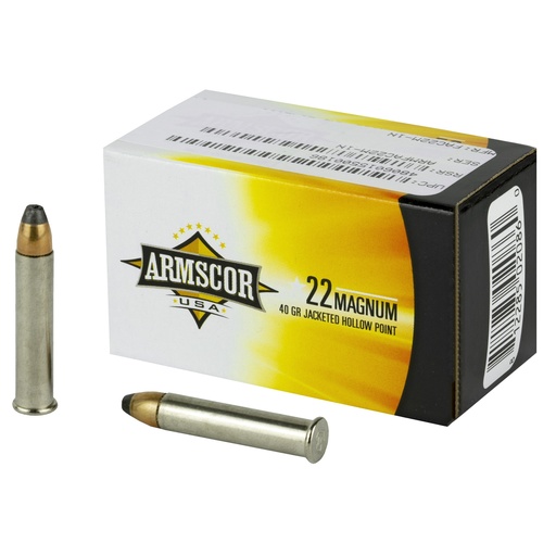 [ARMFAC22M-1N] ARMSCOR 22WMR 40GR JHP 50/2000