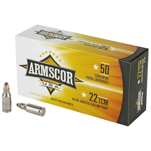 [ARMFAC22TCM-1N] ARMSCOR 22TCM 40GR JHP 50/1000