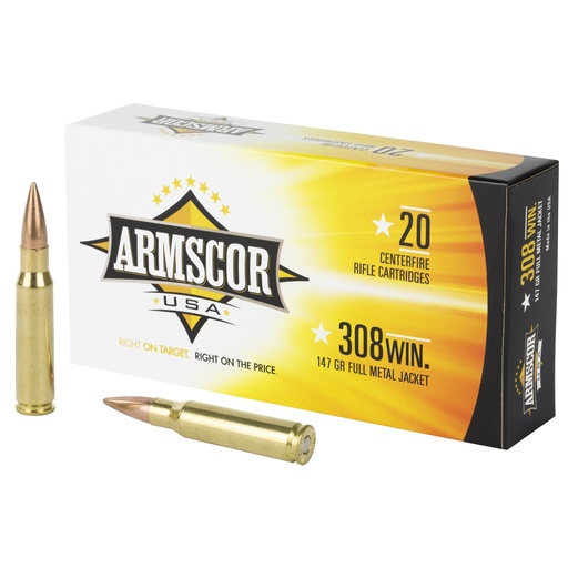 [ARMFAC308-1N] ARMSCOR 308WIN 147GR FMJ 20/200