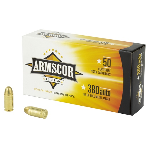 [ARMFAC380-2N] ARMSCOR 380ACP 95GR FMJ 50/1000