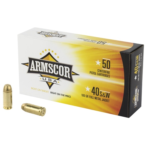 [ARMFAC40-2N] ARMSCOR 40SW 180GR FMJ 50/1000