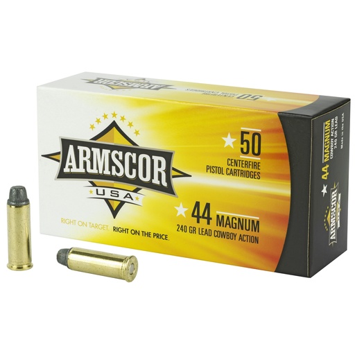 [ARMFAC44M-1N] ARMSCOR 44MAG 240GR SWC 50/400