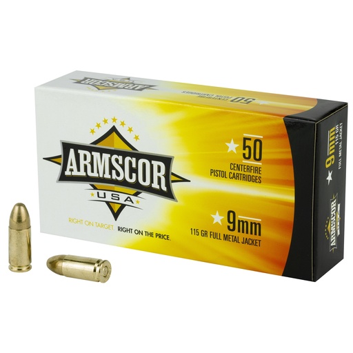 [ARMFAC9-2N] ARMSCOR 9MM 115GR FMJ 50/1000