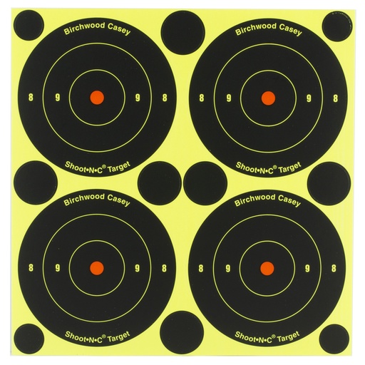 [BC34375-90] B/C SHT-N-C RND BULLSEYE TGT 240-3"