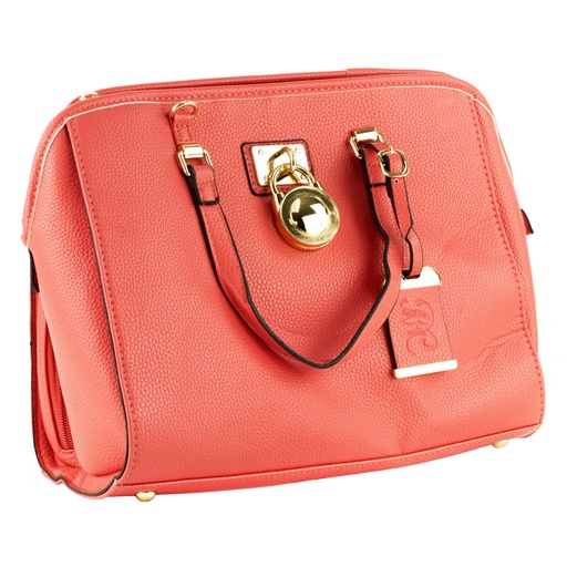 [BDP-026] BULLDOG SATCHEL STYLE PURSE CORAL