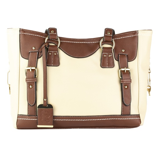 [BDP-052] BULLDOG MEDIUM TOTE PURSE SAND/STONE