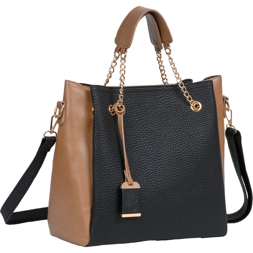 [BDP-061] BULLDOG TOTE PURSE W/HOLSTER BLK/TAN