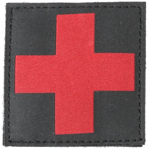 [BH90RC00BK] BH RED/BLACK CROSS ID PATCH BLK