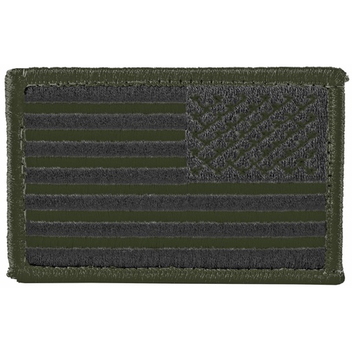 [BH90SAFV-R] BH PATCH AMERICAN FLAG RVRSD OD/BLK